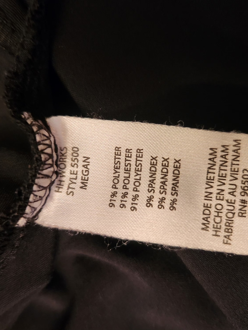 Healing Hands Works- Scrub Jacket w/ Button Snaps. Black Medium - Picture 7 of 9
